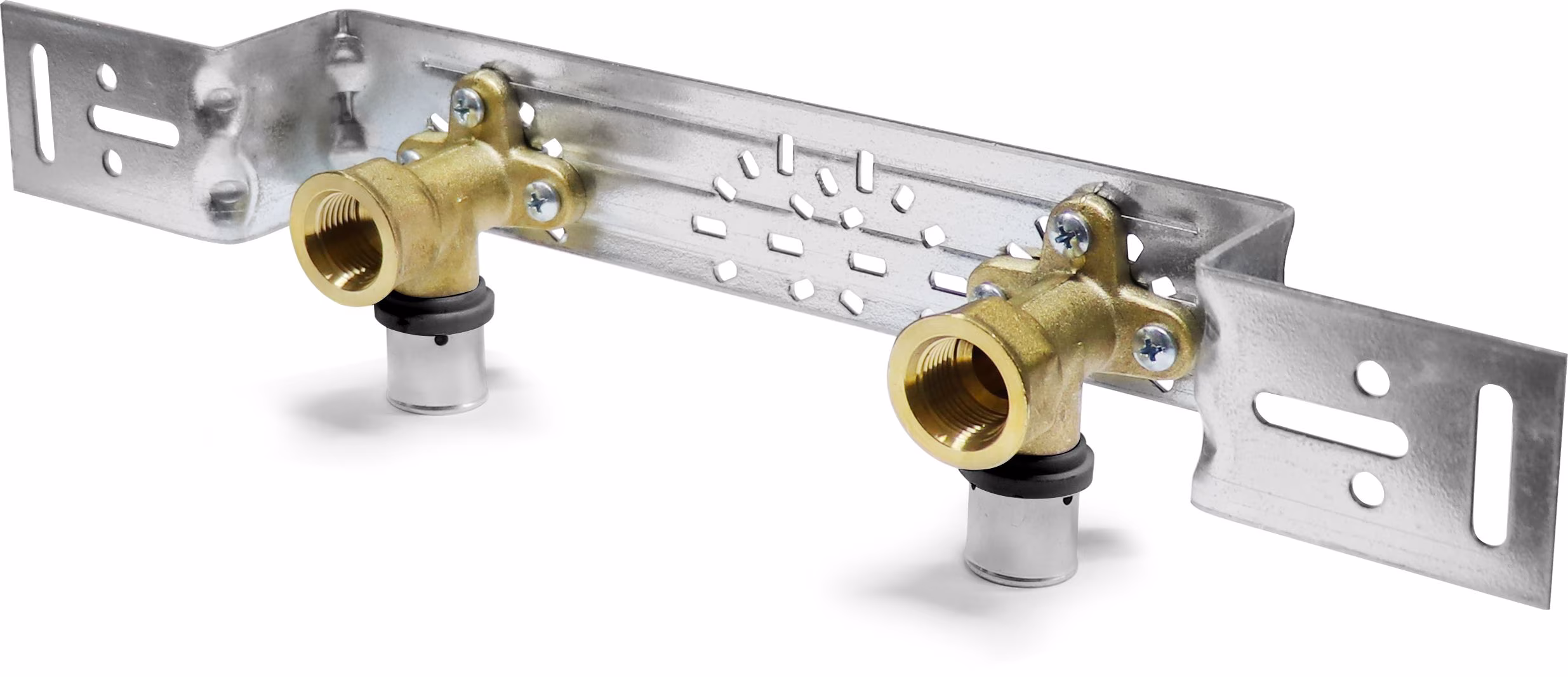 Pipetec perswandbeugelset / wandbeugel gemonteerd op montageplaat, schuin, spoed 153 mm uit de categorie Gereedschap & Accessoires met het artikelnummer PFWWSETGU20