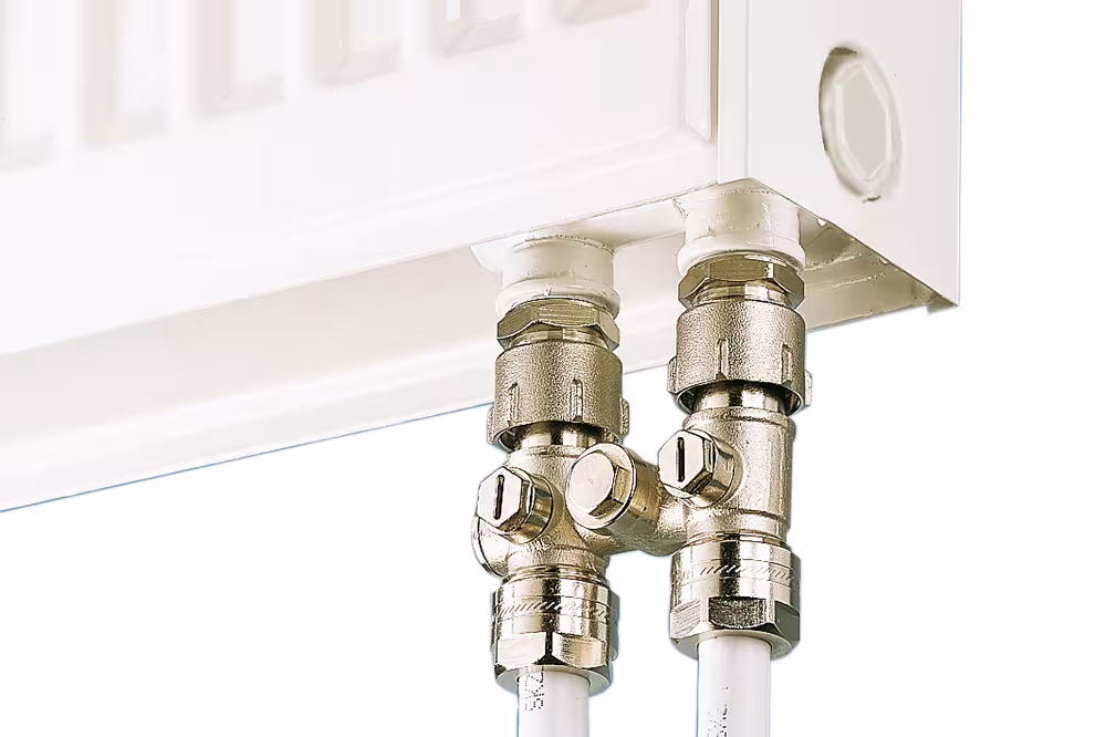 PURMO platte radiatorkraan Compact type 10 BH 900 BL 700 links