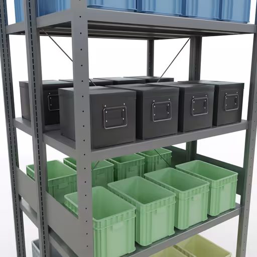 Extra afbeelding van het artikel Basisplank, dubbele plank, legplank-insteeksysteem MULTIplus250, 3000 x 1000 x (2x400) mm, 2x7 legborden, kruisschoor, verzinkt uit dubbele legborden