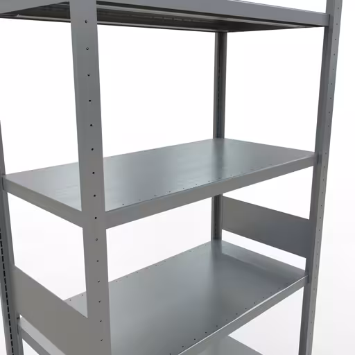 Figuur nr. 14 van het artikel basisrek, legbord, insteeksysteem MULTIplus330, 3000 x 1000 x 500 mm, 7 legborden, lengtestangen, verzinkt uit de insteeksysteem productgroep van Schulte Lagertechnik.