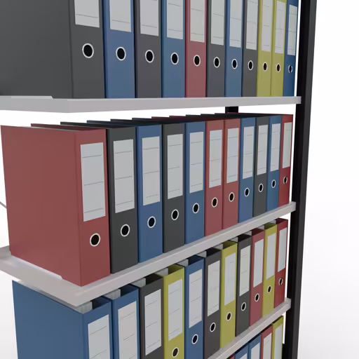 Figuur nr. 10 van het artikel aanbouwrekken, kantoorrekken, insteeksysteem MULTIplus85, 2000 x 1000 x 300 mm, 6 planken, kruisschoor, met aanslaglijst, zwart/lichtgrijs uit de productgroep kantoorrekken van Schulte Lagertechnik.