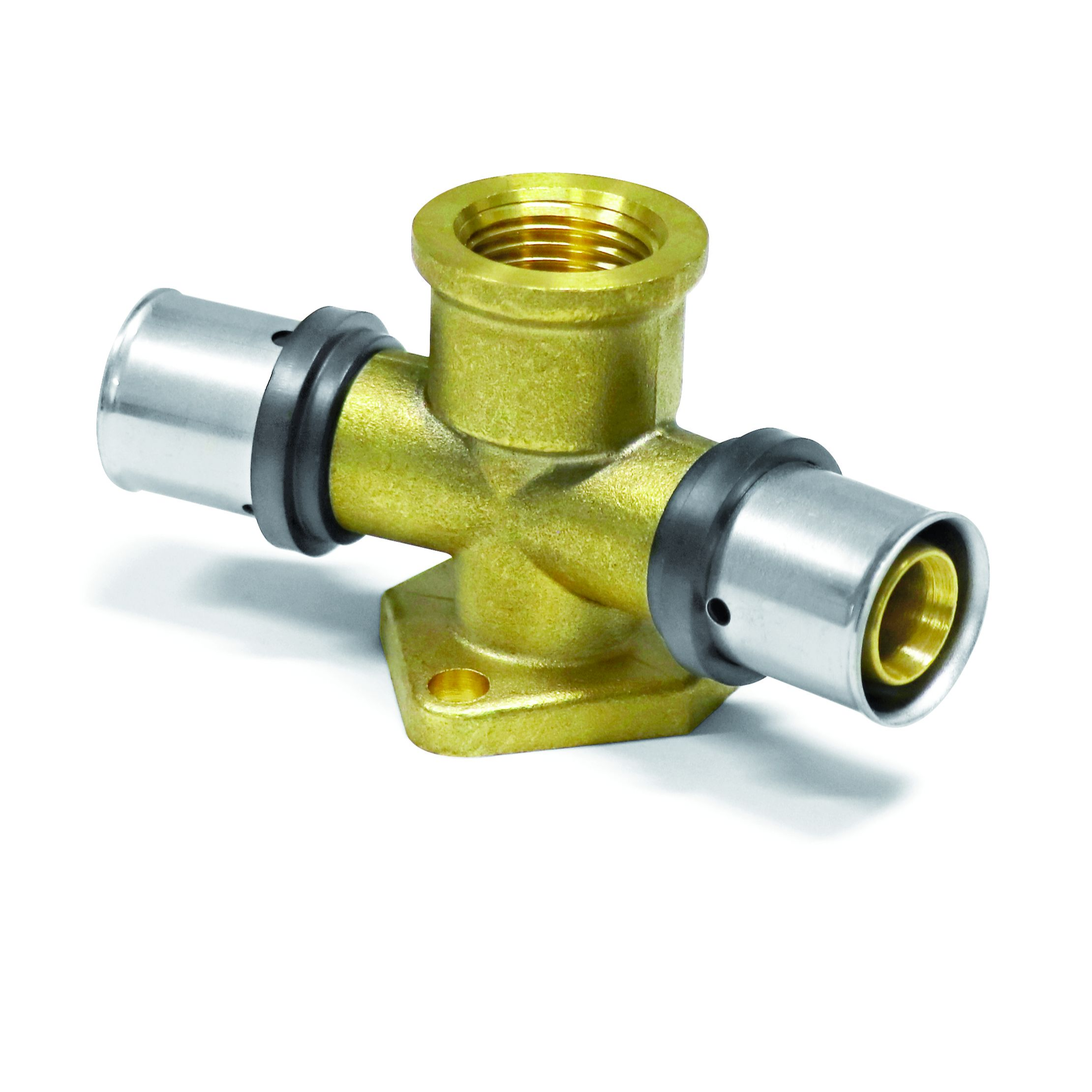 Pipetec perswandbeugelserie uit de categorie persfittingen messing met artikelnummer PFWWS200420