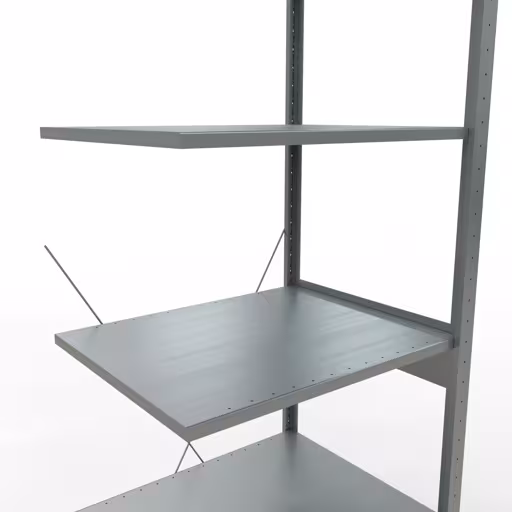 Productafbeelding nr. 13 van het artikel aanbouwrekken, legbord, insteeksysteem MULTIplus150, 2500 x 750 x 600 mm, 6 legborden, verzinkt uit het assortiment insteeksysteem van Schulte Lagertechnik