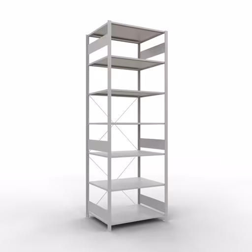 Figuur nr. 15 van het artikel basisplank, legbord, insteeksysteem MULTIplus150, 3000 x 1000 x 800 mm, 7 legborden, kruisschoor, RAL 7035 lichtgrijs uit de productgroep insteeksysteem van Schulte Lagertechnik.