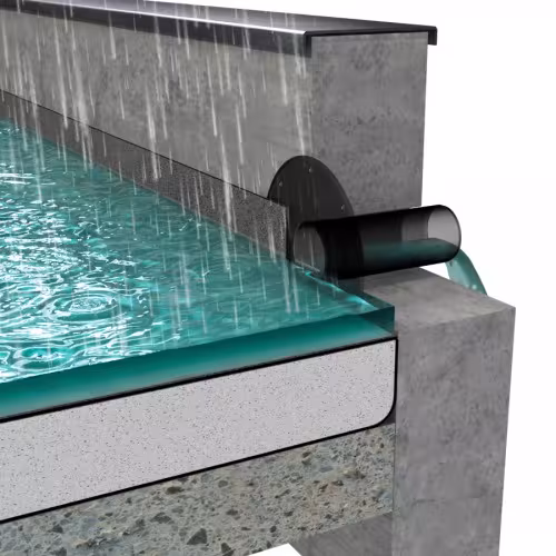 Flavent noodoverstorten DN 75 met kunststof manchet voor Sika Sarnafil T66-15D beige uit de categorie ongeïsoleerde dakdoorgangen met de GTIN 4027822725726 Flavent noodoverstorten van het merk Klöber uit de categorie ongeïsoleerde dakdoorgangen