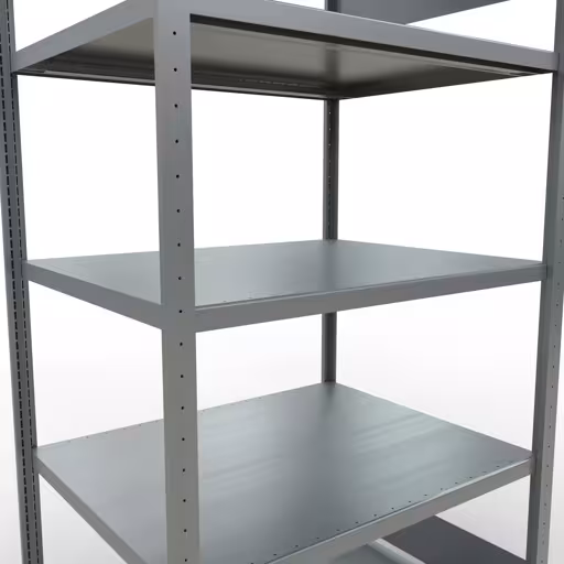 Productafbeelding nr. 15 van het artikel basisplank, legbord, insteeksysteem MULTIplus250, 2000 x 1000 x 800 mm (HxBxD), 5 legborden, lengtestangen, verzinkt Figuur nr. 15 van het artikel basisrek, legbord, insteeksysteem MULTIplus250, 2000 x 1000 x 800 mm, 5 legborden, lengtestangen, verzinkt uit de insteeksysteem productgroep van Schulte Lagertechnik.