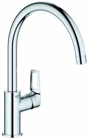 GROHE BauLoop 31368 eengreeps keukenkraan met hoge uitloop, chroom, van het merk Grohe GROHE BauLoop 31368 keukenkraan met één hendel en hoge uitloop, chroom, uit de categorie keukenkranen met artikelnummer 6000520514.