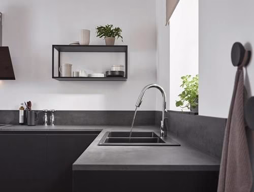 Hansgrohe ééngreeps keukenmengkraan 240 FOCUS DN 15, met uittrekbare vuistdouche chroom