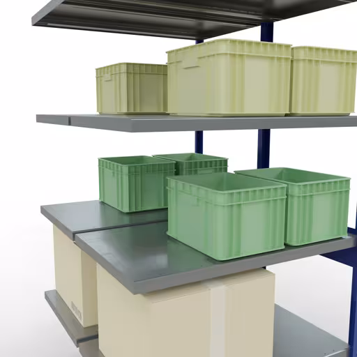 Aanbouwrekken, dubbele rekken, rekkensysteem MULTIplus250, 2500 x 1000 x (2x600) mm, 2x6 planken, kruisschoor, RAL 5010 gentiaanblauw van Schulte Lagertechnik uit het rekkenprogramma