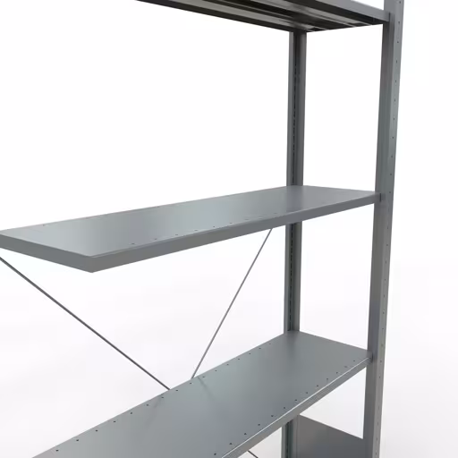 Productafbeelding nr. 16 van het artikel Aanbouwrekken, stellingrekken, insteeksysteem MULTIplus85, 2000 x 1000 x 300 mm (HxBxD), 5 legborden, kruisschoor, verzinkt Figuur nr. 16 van het artikel aanbouwrekken, stellingrekken, insteeksysteem MULTIplus85, 2000 x 1000 x 300 mm, 5 legborden, verzinkt uit de productgroep insteeksysteem van het merk Schulte Lagertechnik