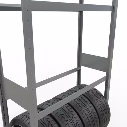 Productafbeelding nr. 11 van het artikel Basisplank, wielen-/bandenplank, 3500 x 1000 x 400 mm, verzinkt, 5 opslagniveaus met 150 kg vakbelasting per niveau Figuur nr. 11 van het artikel basisrek, wielen-/bandenrek, 3500 x 1000 x 400 mm, verzinkt, 5 opslagniveaus met 150 kg vakbelasting per niveau uit de productgroep stellingrekken van Schulte Lagertechnik