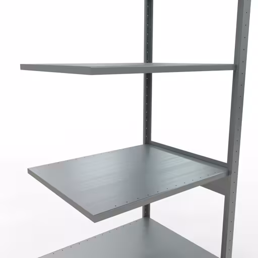 Aanbouwrekken, legborden, insteeksysteem MULTIplus150, 2500 x 750 x 600 mm (HxBxD), 6 legborden, lengtestangen, verzinkt met GTIN 4004514254689 Aanbouwrekken, legbord, insteeksysteem MULTIplus150, 2500 x 750 x 600 mm, 6 legborden, verzinkt van Schulte Lagertechnik met artikelnr. 12766-75-LR