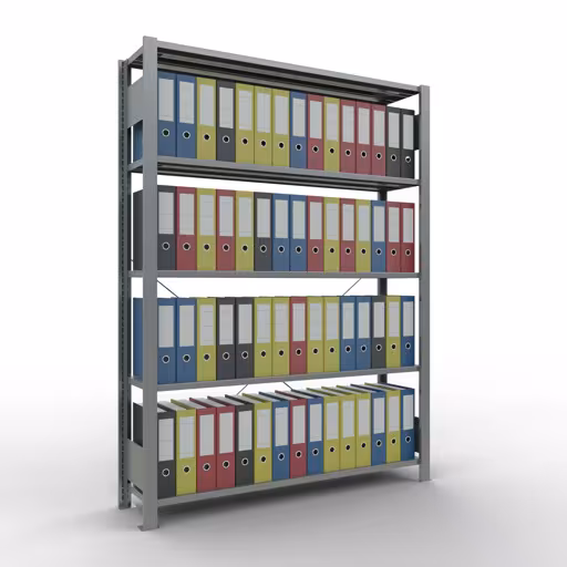 Afbeelding nr. 13 van het artikel, kantoorrekken, insteeksysteem MULTIplus85, 1800 x 1300 x 300 mm, 5 legborden, verzinkt, zonder aanslaglijst uit de productgroep kantoorrekken van Schulte Lagertechnik