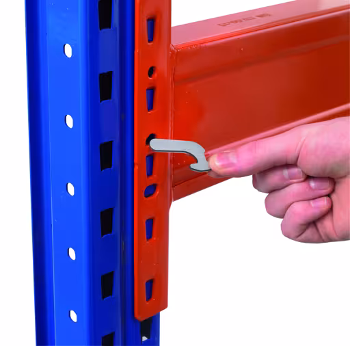 Figuur nr. 7 van het artikel palletstelling paar spijlen 2.225 mm, LNS-DUO 100x50x1,5 mm, draagvermogen 1.695 kg / paar spijlen, oranje uit de productgroep palletstellingen van Schulte Lagertechnik
