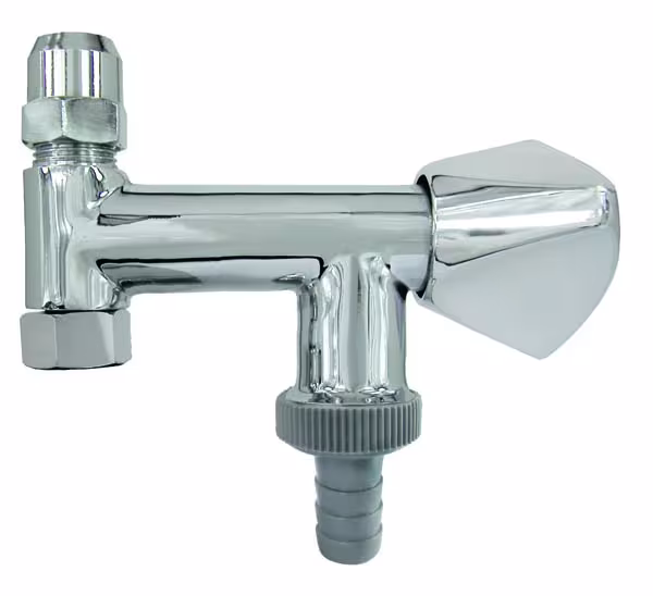 Extra apparaatventiel 3/8 inch chroom van Puteus Extra apparaatventiel 3/8 inch chroom, hoekkranen/inlaatventielen, art.nr. 52239-K kap