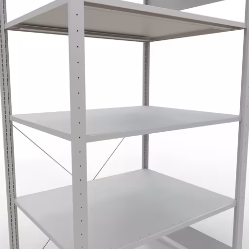 Basisplank, legbord, insteeksysteem MULTIplus150, 2000 x 1000 x 800 mm, 5 planken, RAL 7035 lichtgrijs van Schulte Lagertechnik uit de categorie insteeksysteem