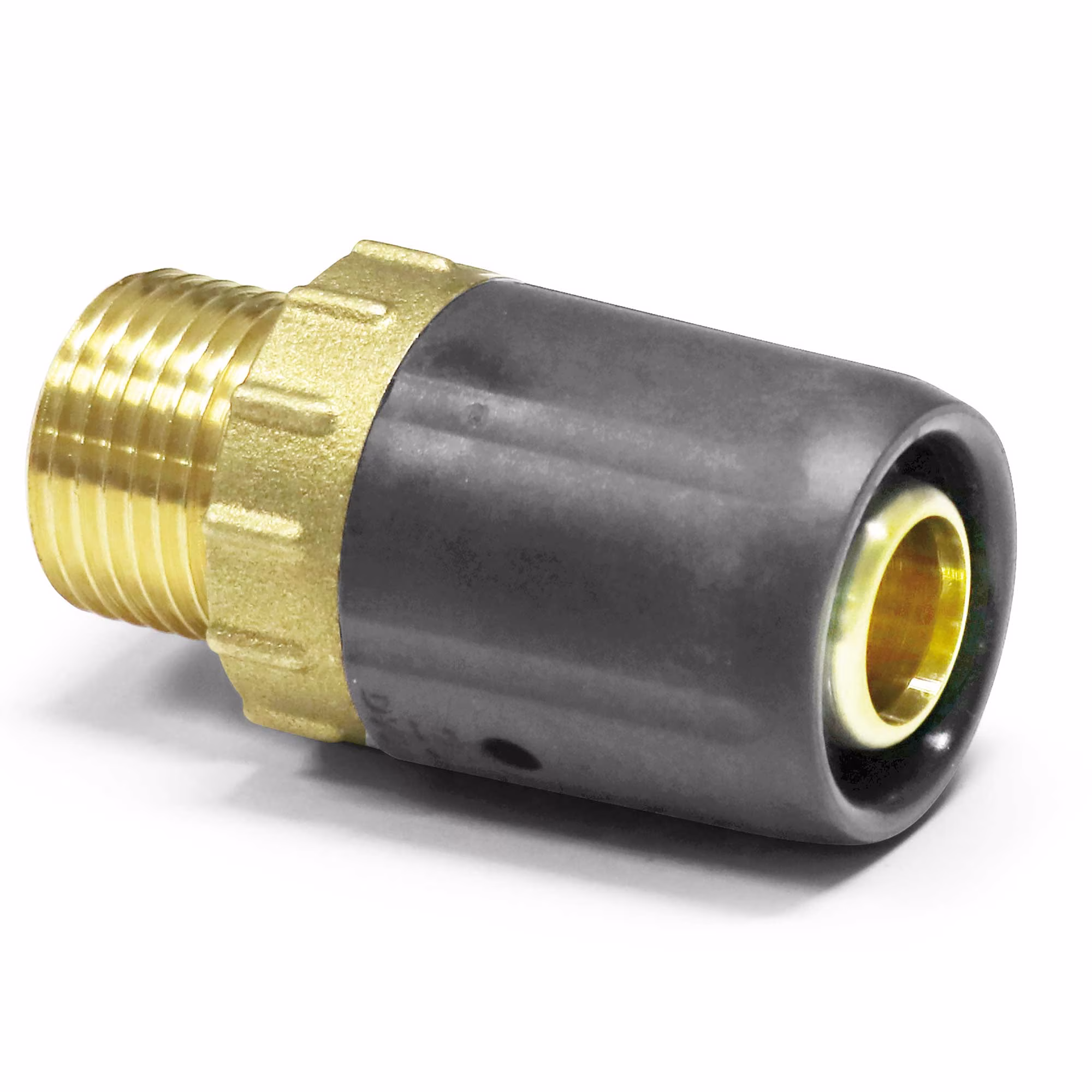 Pipetec steekovergang van aluminium composietbuis met buitendraad uit de categorie steekfittingen