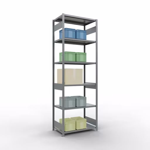 Figuur nr. 9 van het artikel basisrek, legbord, insteeksysteem MULTIplus250, 3000 x 1000 x 600 mm (HxBxD), 7 legborden, verzinkt uit de productgroep insteeksysteem van het merk Schulte Lagertechnik.