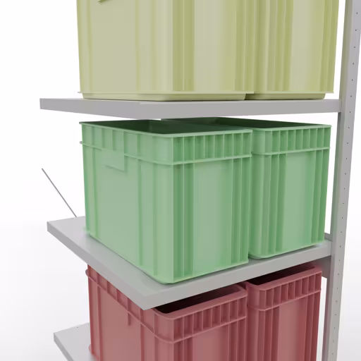 Figuur nr. 13 van het artikel aanbouwrekken, legbordstellingen, insteeksysteem MULTIplus250, 2500 x 750 x 800 mm, 6 legborden, kruisschoor, RAL 7035 lichtgrijs uit de productgroep insteeksysteem van Schulte Lagertechnik.