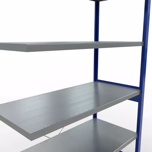 Aanbouwrekken, rekken, insteeksysteem MULTIplus250, 2500 x 1300 x 600 mm, 6 planken, RAL 5010 gentiaanblauw/verzinkt van Schulte Lagertechnik uit de categorie insteeksystemen
