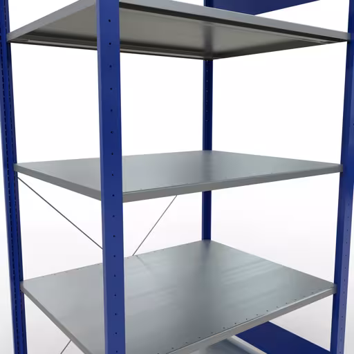 Basisplank, legbord, insteeksysteem MULTIplus150, 2000 x 1000 x 800 mm, 5 legborden, RAL 5010/verzinkt van het merk Schulte Lagertechnik uit het assortiment insteeksysteem