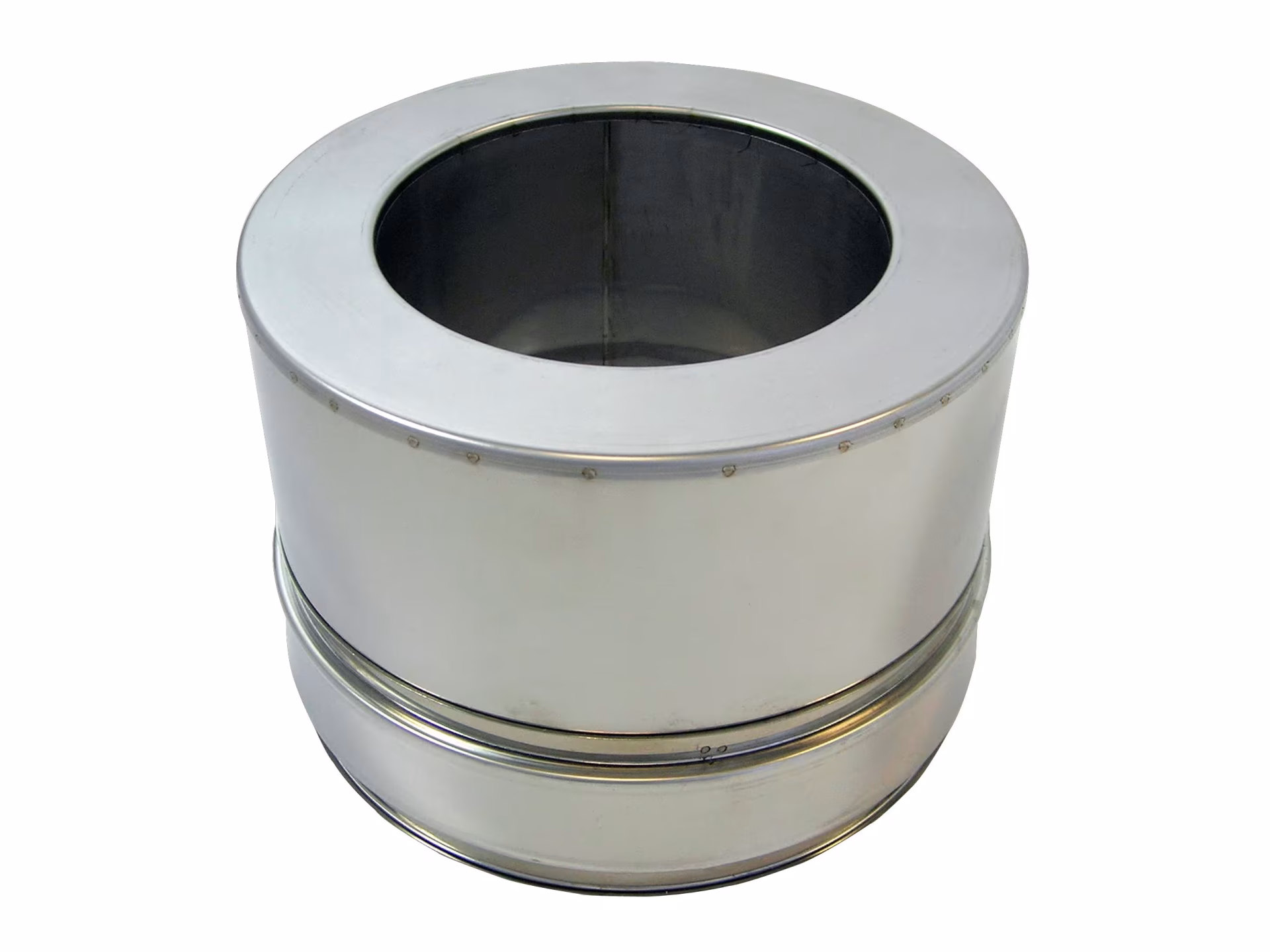 Dubbelwandig DW mondelement D500 hoogte 100 mm met klemband van Skoberne Dubbelwandig DW mondelement D500 hoogte 100 mm met klemband uit de categorie RVS dubbelwandig uitlaatsysteem met artikelnr. 671342