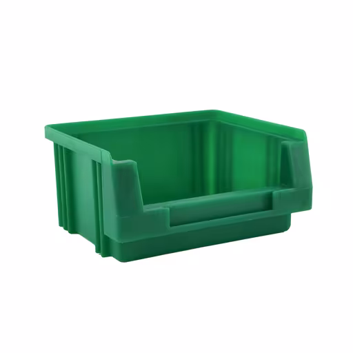 Open opbergdoos, dxbxh 89x102x50 mm, groen, polypropyleen van Schulte Lagertechnik Open opbergdoos, dxbxh 89x102x50 mm, groen, polypropyleen, opbergruimte voor kleine onderdelen, art.nr. 20237