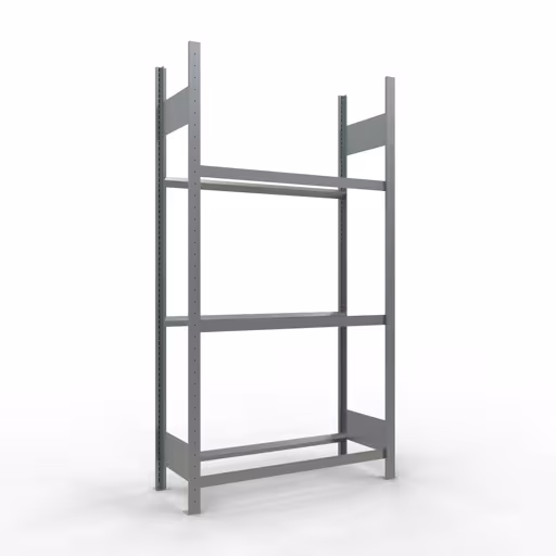 Basisrek, wielen-/bandenrek, 2000 x 1050 x 400 mm (HxBxD), verzinkt, 3 opslagniveaus met 150 kg vakbelasting per niveau van Schulte Lagertechnik Basisplank, wiel-/bandenplank, 2000 x 1050 x 400 mm (HxBxD), verzinkt, 3 opbergniveaus met 150 kg vakbelasting per niveau, opbergruimte voor auto-onderdelen, art.nr. 20770