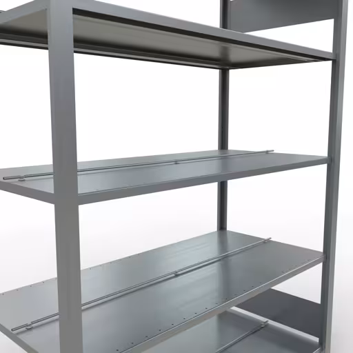 Afbeelding nr. 11 van het artikel, kantoorrekken, insteeksysteem MULTIplus150, 1800 x 1300 x 600 mm, 5 legborden, verzinkt, met middenaanslag uit de productgroep kantoorrekken van Schulte Lagertechnik