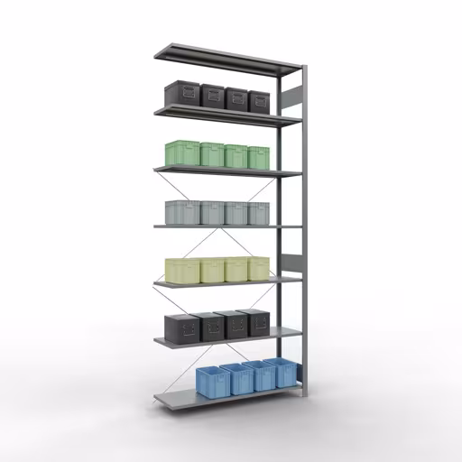 Insteeksysteem opzetplank 3000x1300x400 mm, type 150 kg, verzinkt met artikelnr. 12747-130 Insteeksysteem opzetplank 3000x1300x400 mm, type 150 kg, verzinkt van Schulte Lagertechnik uit de categorie insteeksysteem