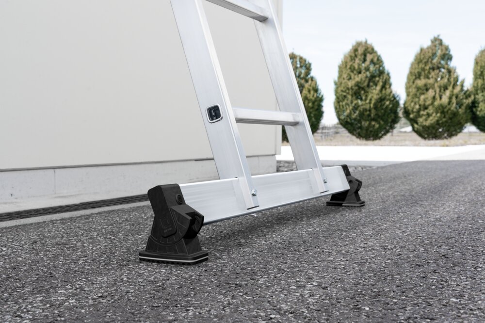 Produktbild Detailansicht 3816448 Munk 2-delige uitschuifladder met nivello® traverse 2x10 sporten