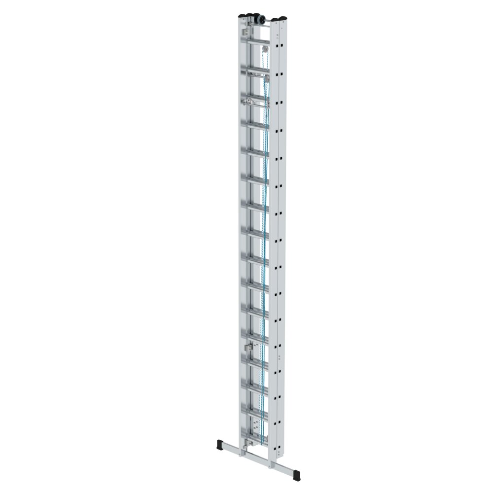 Munk 3-delige touwladder met standaard traverse 3x16 sporten
