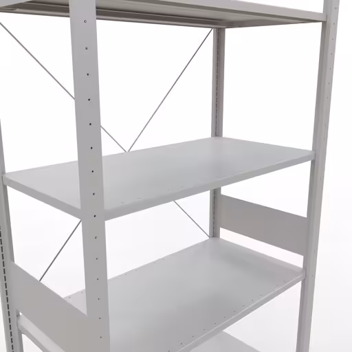 Figuur nr. 14 van het artikel basisplank, legbord, insteeksysteem MULTIplus150, 3000 x 1000 x 500 mm, 7 legborden, kruisschoor, RAL 7035 lichtgrijs uit de productgroep insteeksysteem van Schulte Lagertechnik.