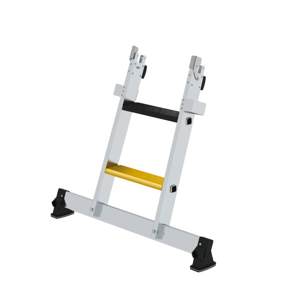 Munk glazenwassersladder, ondergedeelte, nivello-traverse & clip-step R13, 2 treden, van Günzburger Steigtechnik Munk trapladder voor ramenwassers, onderste gedeelte, nivello-traverse & clip-step R13, uit de categorie Speciale ladders, Professionele producten, met artikelnummer 012014