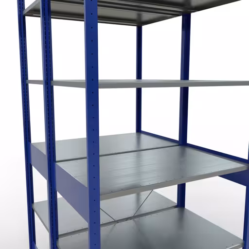 Extra afbeelding van het artikel Basisplank, dubbele plank, plankinsteeksysteem MULTIplus150, 2500 x 1000 x (2x600) mm, 2x6 planken, kruisschoor, RAL 5010 gentiaanblauw uit dubbele planken