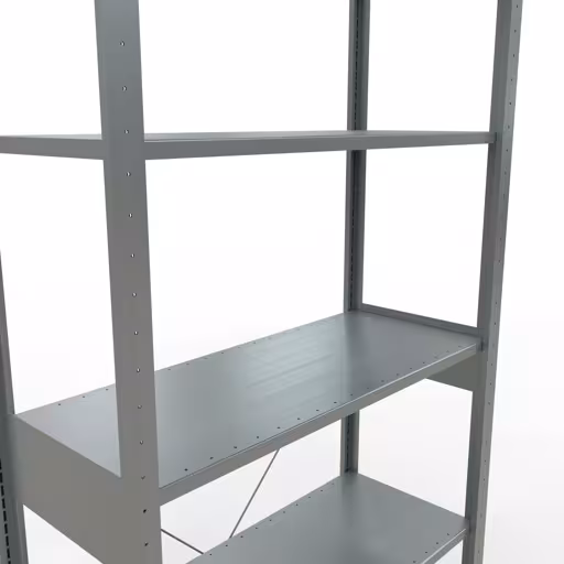 Productafbeelding nr. 13 van het artikel basisplank, legbord, insteeksysteem MULTIplus85, 2500 x 1000 x 400 mm (HxBxD), 6 legborden, kruisschoor, verzinkt Figuur nr. 13 van het artikel basisrek, legplank-insteeksysteem MULTIplus85, 2500 x 1000 x 400 mm, 6 legborden, verzinkt uit de productgroep insteeksysteem van het merk Schulte Lagertechnik.