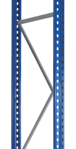 Palletstelling standframe S625-A18, ongemonteerd, 7500x800 mm, blauw/gegalvaniseerd van Schulte Lagertechnik uit de categorie palletstellingen