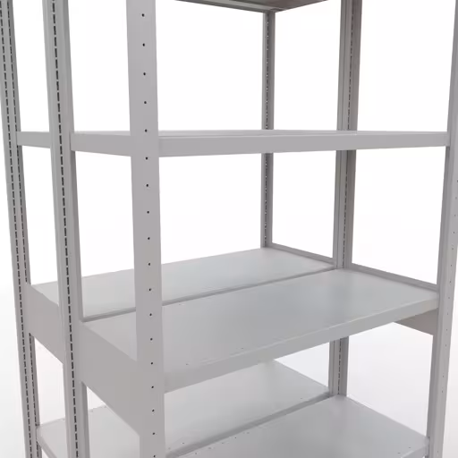 Basisplank, dubbele plank, rekkensysteem MULTIplus250, 2500 x 1000 x (2x400) mm, 2x6 planken, lengtestangen, RAL 7035 lichtgrijs van Schulte Lagertechnik uit de categorie rekken