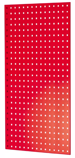 Andere weergave van het artikel geperforeerde plaat zijpaneel, 90 x 1000 x 600 mm (H x D), RAL 3000 vuurrood uit de categorie steeksysteem