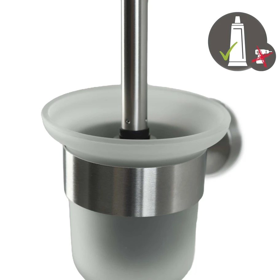 AXIAL wc borstelset roestvrij staal glas - voor BONDEN of BORDUUREN