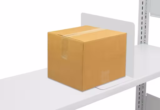 Boekensteun, 300 x 200 mm (D x H), RAL 7035 lichtgrijs van Schulte Lagertechnik uit de categorie kantoorplanken