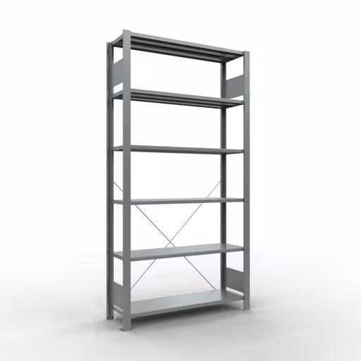 Afbeelding nr. 11 van het artikel, kantoorrekken, insteeksysteem MULTIplus85, 2000 x 1000 x 300 mm, 6 legborden, verzinkt, zonder aanslaglijst uit de productgroep kantoorrekken van Schulte Lagertechnik