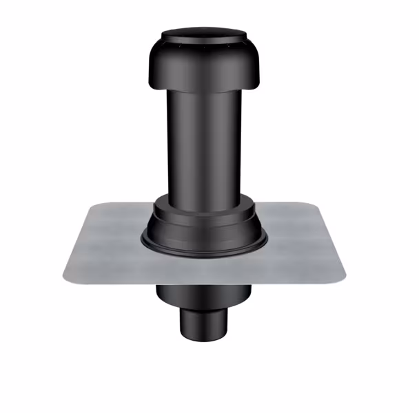 Flavent Pro woonkamerventilator, eendelig DN 110 met kunststof huls voor Sika Sikaplan S 15 lichtgrijs van Klöber Flavent Pro woonkamerventilator, uit één stuk, dakdoorgangen geïsoleerd, art.nr. KF7002-100-51