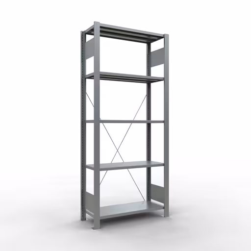 Afbeelding nr. 11 van het artikel, kantoorreksysteem MULTIplus85, 1800 x 750 x 300 mm, 5 legborden, verzinkt, zonder aanslaglijst uit de productgroep kantoorrekken van Schulte Lagertechnik