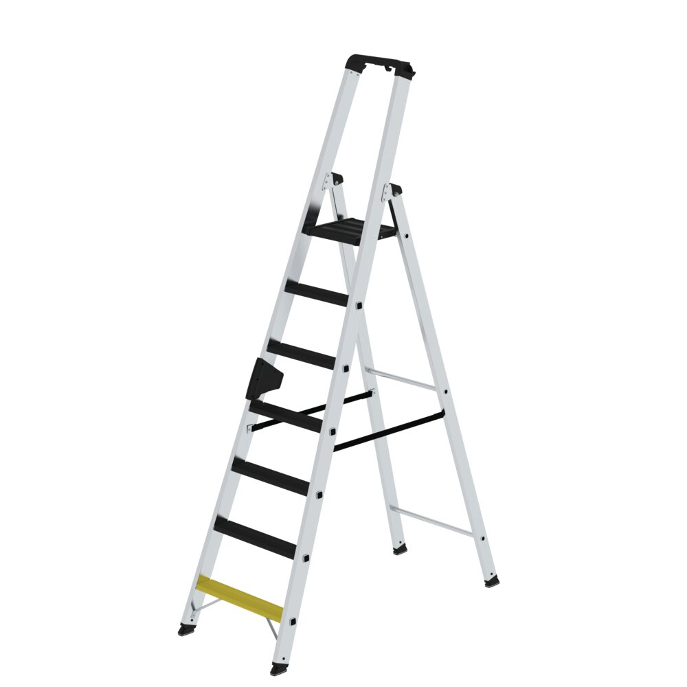 Munk trapladder, draagvermogen 250 kg, enkelzijdige toegang met kliksysteem R13, uit de categorie trapladders, artikelnummer 042707