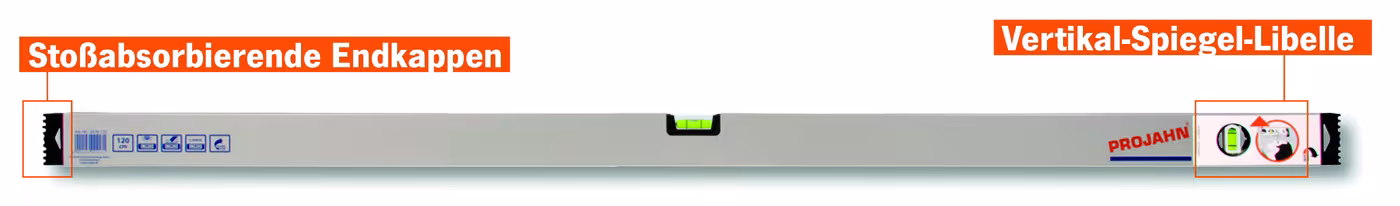 Productafbeelding nr. 6 van het artikel Waterpas Plus 180 cm Figuur nr. 6 van het artikel Waterpas Plus 180 cm uit de productgroep meet- en testgereedschappen van het merk PROJAHN