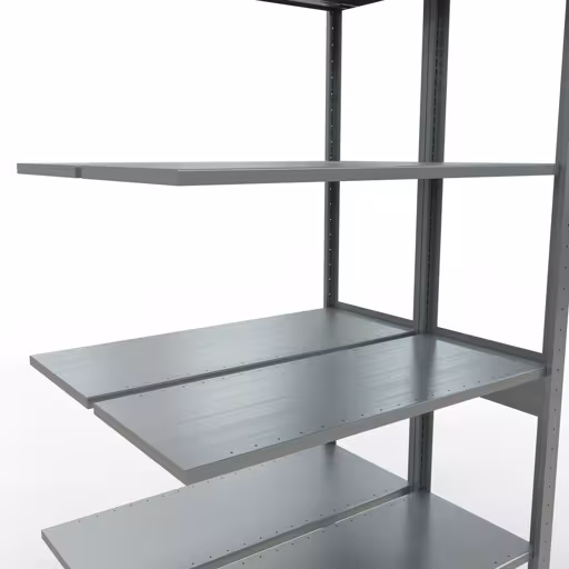 Productafbeelding nr. 15 van het artikel Aanbouwplank, dubbele plank, rekkensysteem MULTIplus150, 2500 x 1000 x (2x400) mm (HxBxD), 2x6 planken, lengtestangen, verzinkt Afbeelding nr. 15 van het artikel aanbouwstellingen, dubbele stellingen, stellingstellingen insteeksysteem MULTIplus150, 2500 x 1000 x (2x400) mm, 2x6 planken, lengtestangen, verzinkt uit de productgroep stellingstellingen van Schulte Lagertechnik