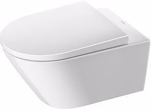 Duravit wandcloset 540 mm D-Neo Wit, randloos spoeltoilet, closetzitting met soft-close mechanisme, inclusief Durafix