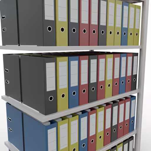 Afbeelding nr. 11 van het artikel aanbouwrekken, kantoorrekken, insteeksysteem MULTIplus150, 2000 x 1000 x 600 mm, 6 legborden, lengtestangen, zonder middenaanslag, lichtgrijs uit de productgroep kantoorrekken van Schulte Lagertechnik