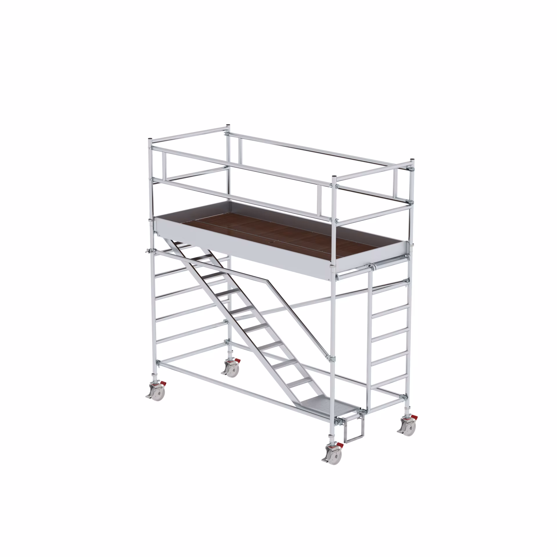 Rolsteiger 1,35 x 3,0 m met schuine treden platformhoogte 2,35 m van Munk uit de categorie steigers